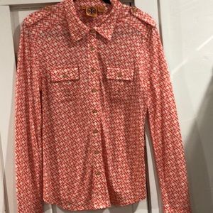 Tory Burch silk button up blouse